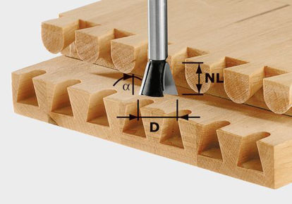 Picture of Dovetail Bit HW S8 D13,8/13,5/15°